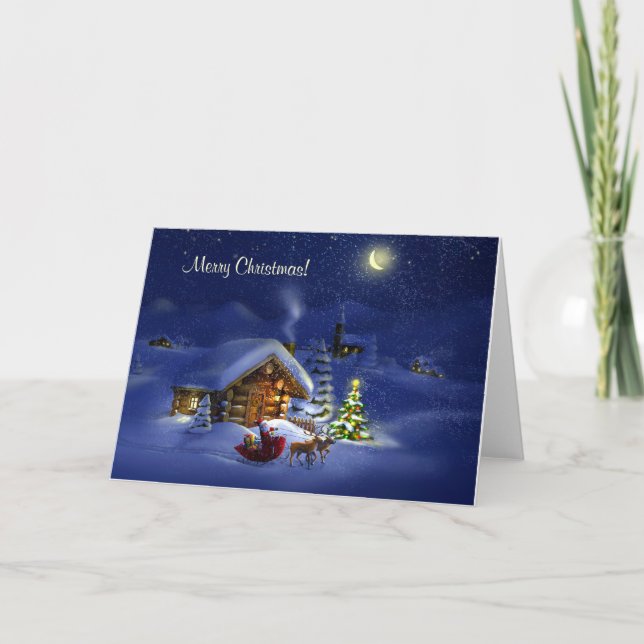 Tarjeta Festiva Merry Christmas and Happy New Year! (Anverso)