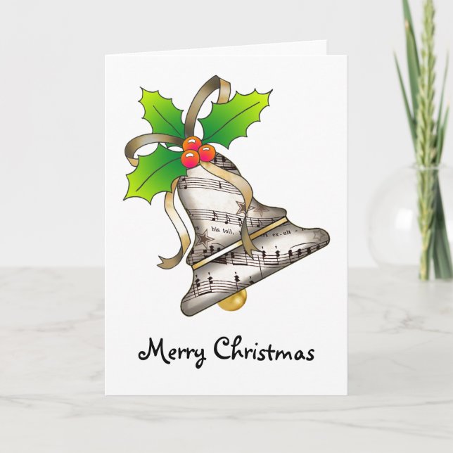 Tarjeta Festiva Merry Christmas Bell (Anverso)