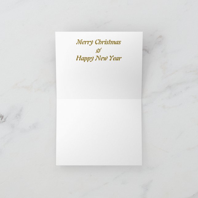Tarjeta Festiva Merry Christmas Boho style  (Interior)