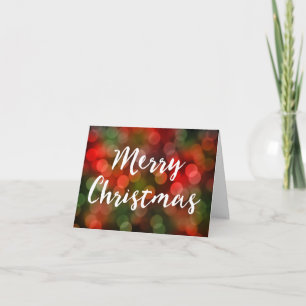 Tarjeta Festiva Merry Christmas Bokeh Lights