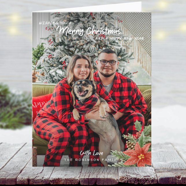 Tarjeta Festiva Merry Christmas Botangraphy 1 Foto (Subido por el creador)