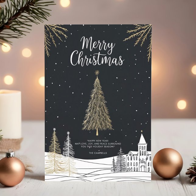 Tarjeta Festiva Merry Christmas Calligraphy Scrip Holiday Card (Subido por el creador)