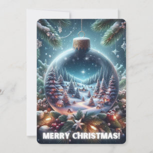Tarjeta Festiva Merry Christmas Card Bauble