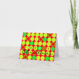 Tarjeta Festiva Merry Christmas Card Tennis Ball