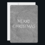 Tarjeta Festiva Merry Christmas Chalkboard Typography Black White<br><div class="desc">Feliz Chalkboard Christmas Blackboard Aspecto Elegante Escritura a mano Typografía Gris Black Holiday Regalos de temporada</div>