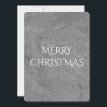 Tarjeta Festiva Merry Christmas Chalkboard Typography Black White<br><div class="desc">Feliz Chalkboard Christmas Blackboard Aspecto Elegante Escritura a mano Typografía Gris Black Holiday Regalos de temporada</div>