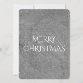Tarjeta Festiva Merry Christmas Chalkboard Typography Black White