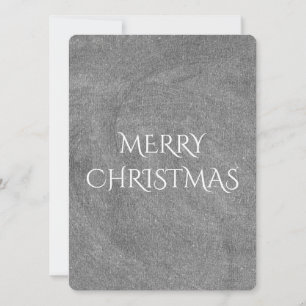 Tarjeta Festiva Merry Christmas Chalkboard Typography Black White