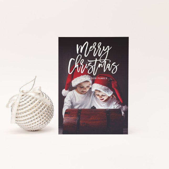 Tarjeta Festiva MERRY CHRISTMAS Double-Sided Photo Christmas (Subido por el creador)