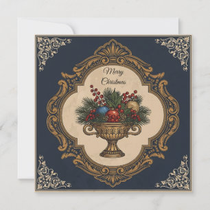 Tarjeta Festiva Merry Christmas-Elegant Rustic Simple Typography