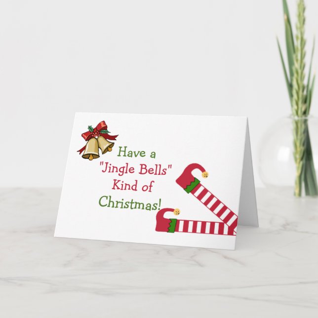 Tarjeta Festiva Merry Christmas Elf (Anverso)
