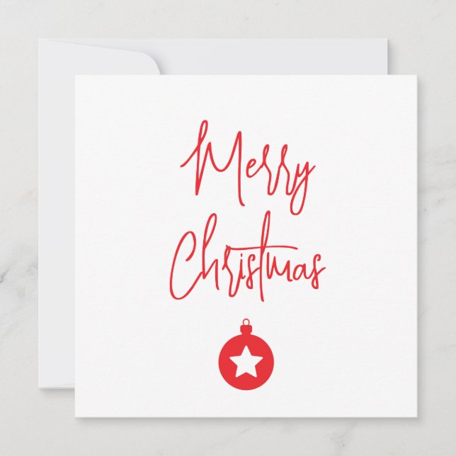 Tarjeta Festiva Merry Christmas Family New Year Message (Anverso)