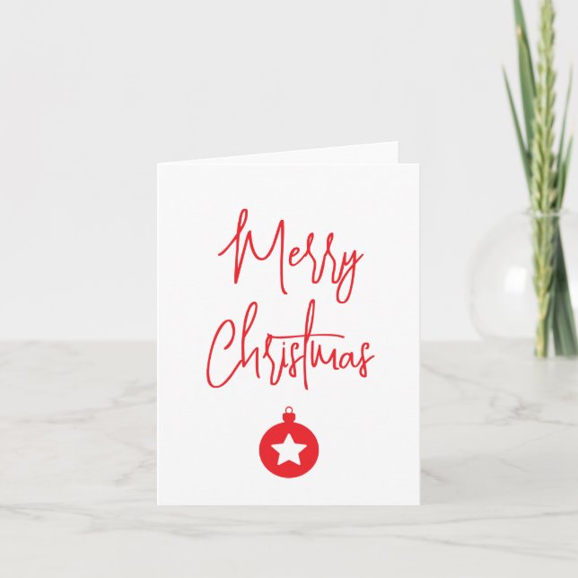 Tarjeta Festiva Merry Christmas Family New Year Message (Anverso)