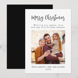 Tarjeta Festiva Merry Christmas Family Photo Holiday Card