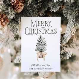 Tarjeta Festiva Merry Christmas Farmhouse