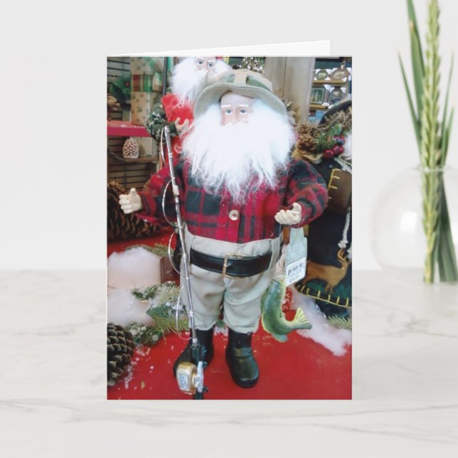 TARJETA FESTIVA MERRY CHRISTMAS FAV FISHERMAN (Anverso)