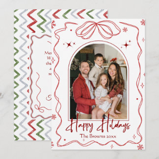 Tarjeta Festiva Merry Christmas Felices Fiestas moderno 1 foto