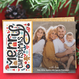 Tarjeta Festiva MERRY CHRISTMAS Foto