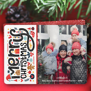 Tarjeta Festiva MERRY CHRISTMAS Foto