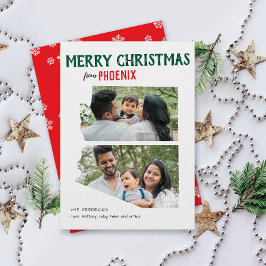 Tarjeta Festiva Merry Christmas from Arizona Two Photo