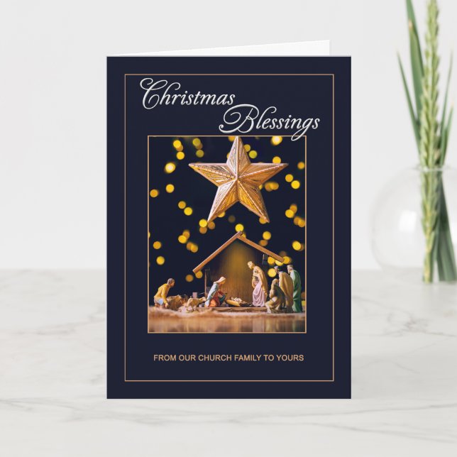 Tarjeta Festiva Merry Christmas From Church Leaders to Members  (Anverso)