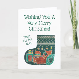Tarjeta Festiva Merry Christmas from My Fox Hole!