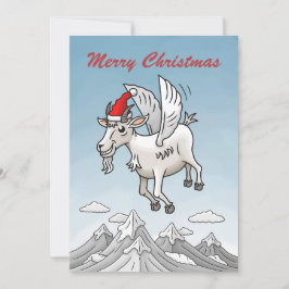 Tarjeta Festiva Merry Christmas from the Christmas Goat