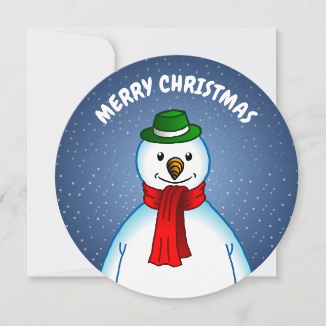 Tarjeta Festiva Merry Christmas from The Snowman (Anverso)