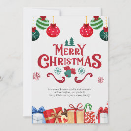 Tarjeta Festiva Merry Christmas Greeting Card