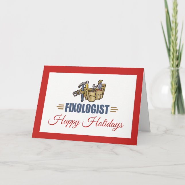 Tarjeta Festiva Merry Christmas Handyman (Anverso)