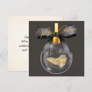 Tarjeta Festiva Merry Christmas Hilton Head Island Map Ornament