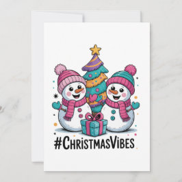 Tarjeta Festiva Merry Christmas Holiday Vibes