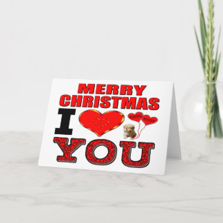 Tarjeta Festiva Merry Christmas I Love You
