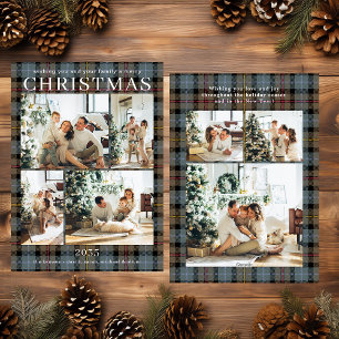 Tarjeta Festiva Merry Christmas Multi Photo Plage