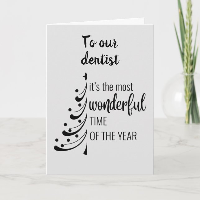 TARJETA FESTIVA MERRY CHRISTMAS **NUESTRO DENTISTA FAVORITO" (Anverso)