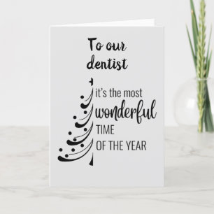 TARJETA FESTIVA MERRY CHRISTMAS **NUESTRO DENTISTA FAVORITO"