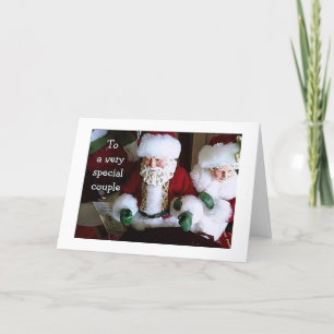 Tarjeta Festiva MERRY CHRISTMAS para MR/SRA. SANTA CLAUS