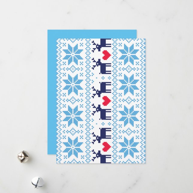 Tarjeta Festiva Merry Christmas pattern 2 (Anverso/Reverso In Situ)