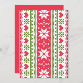 Tarjeta Festiva Merry Christmas pattern 3