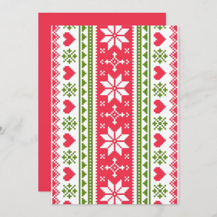 Tarjeta Festiva Merry Christmas pattern 3