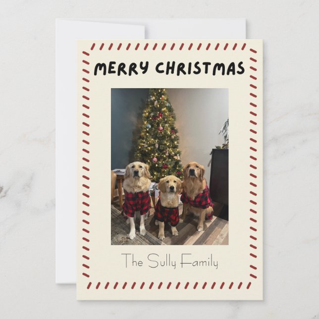 Tarjeta Festiva Merry Christmas Photo Card (Anverso)