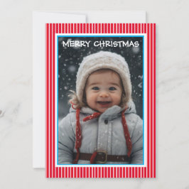 Tarjeta Festiva Merry Christmas Photo Card for Grandma from Family