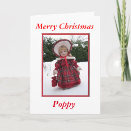 Tarjeta Festiva Merry Christmas Poppy