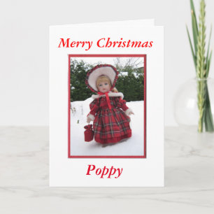 Tarjeta Festiva Merry Christmas Poppy