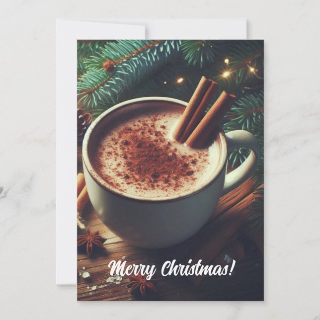 Tarjeta Festiva Merry Christmas Retro   (Anverso)