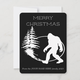 Tarjeta Festiva Merry Christmas Sasquatch