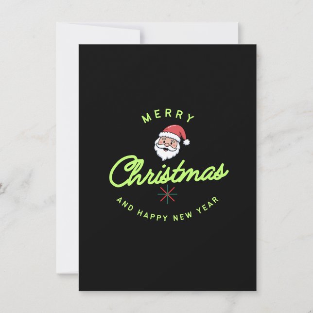 Tarjeta Festiva Merry Christmas' sticker and label (Anverso)