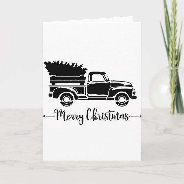 TARJETA FESTIVA MERRY CHRISTMAS TRUCK STYLE (Anverso)