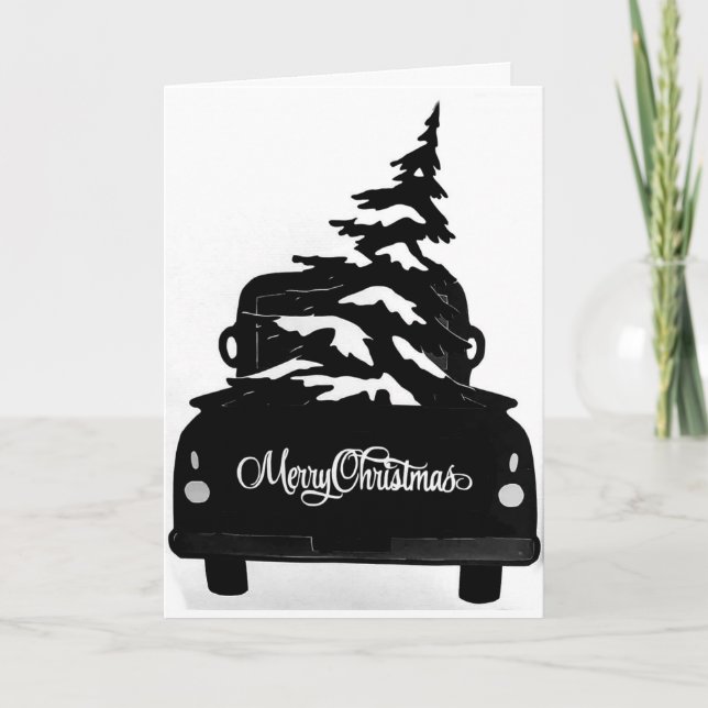 TARJETA FESTIVA MERRY CHRISTMAS TRUCK STYLE (Anverso)