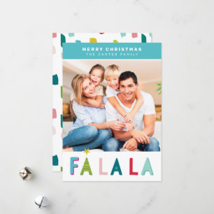 Tarjeta Festiva MERRY CHRISTMAS vacaciones falala typography aqua